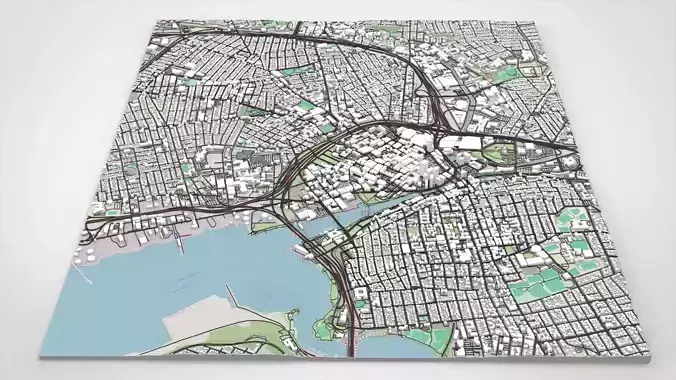 Cityscape Providence United States 3D model 7
