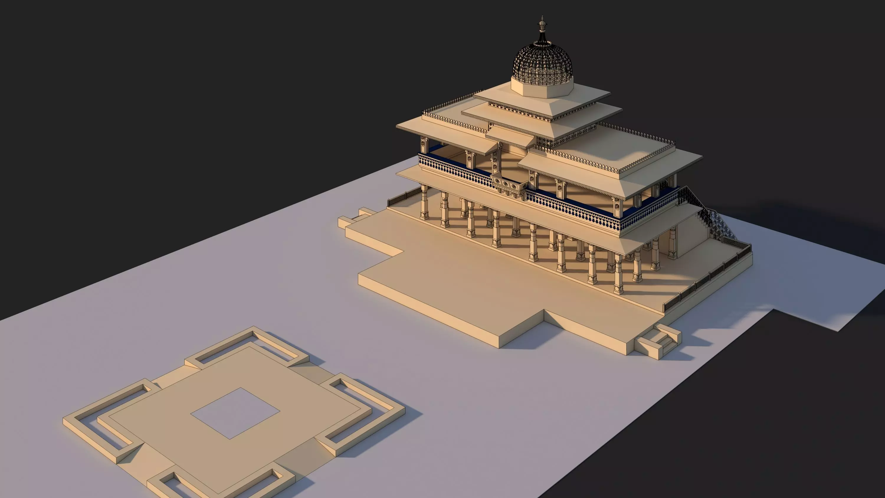 Zenana Mahal 3D model_33