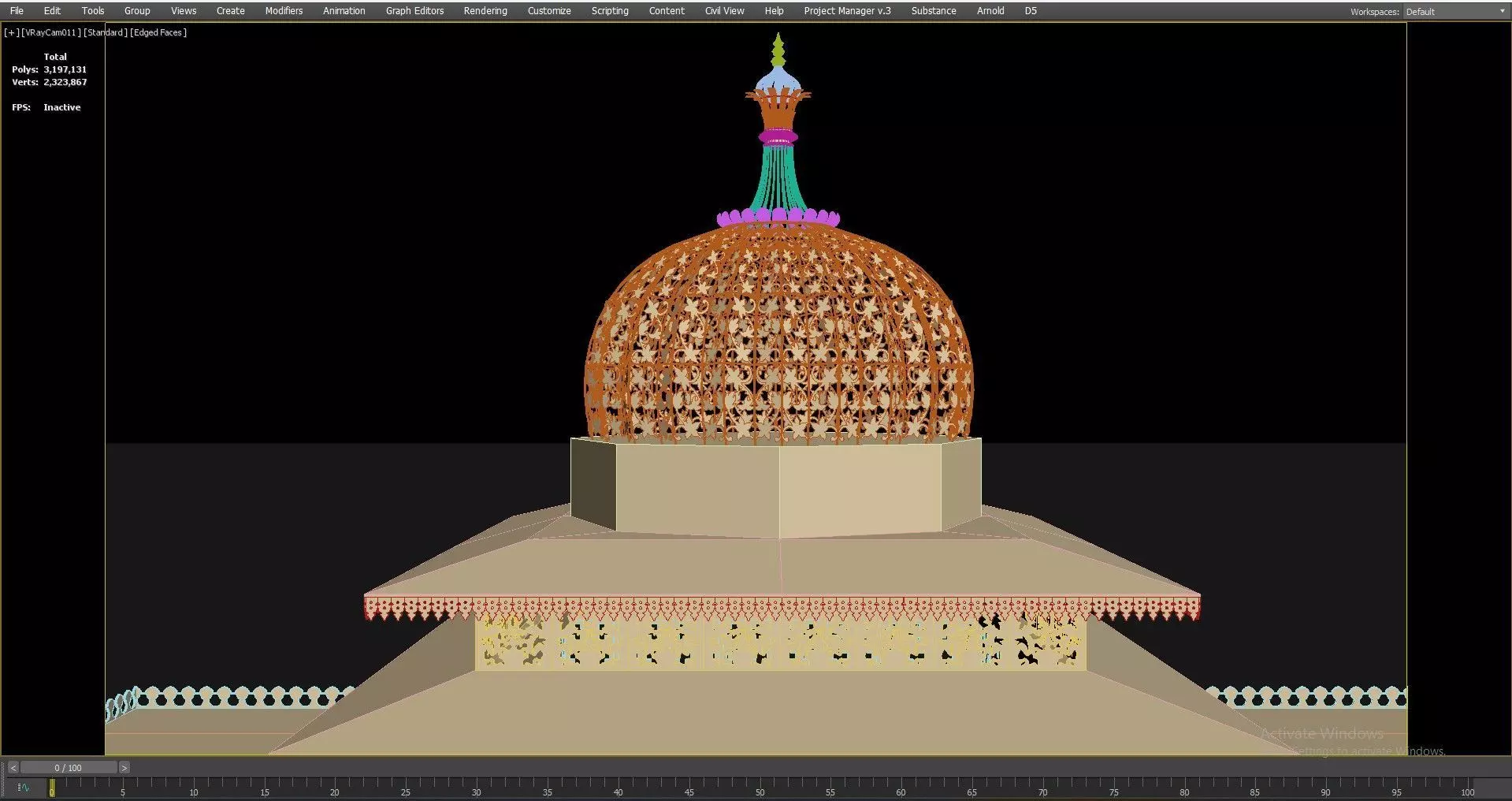 Zenana Mahal 3D model_46