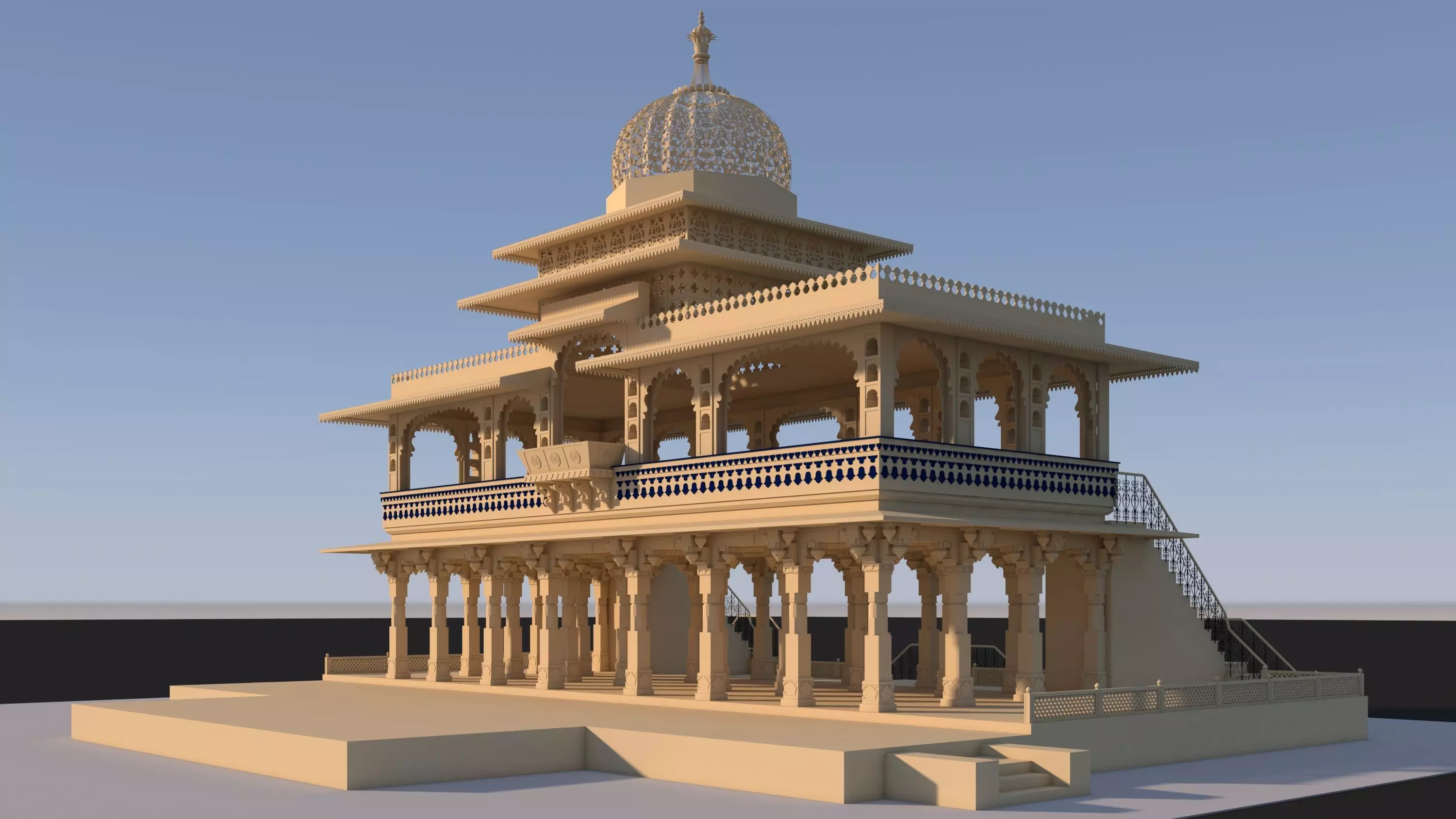 Zenana Mahal 3D model_7