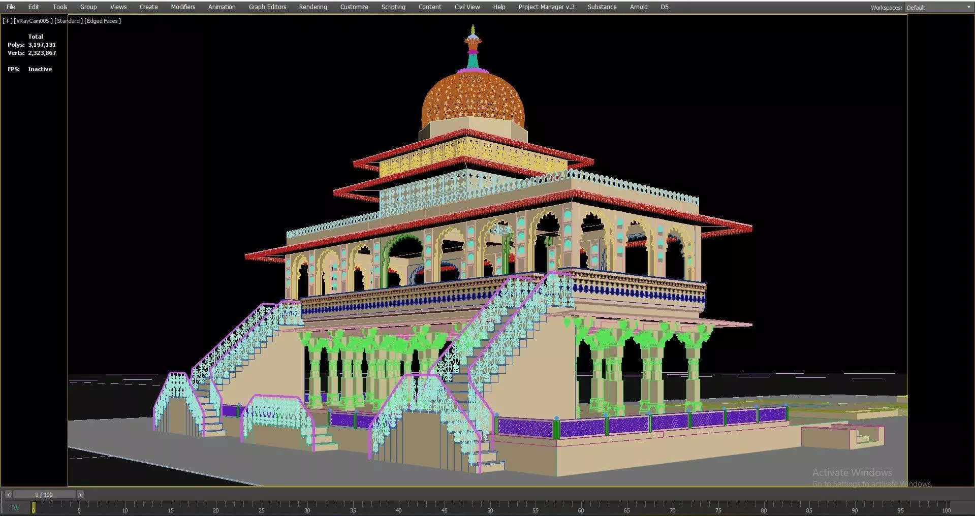 Zenana Mahal 3D model_40