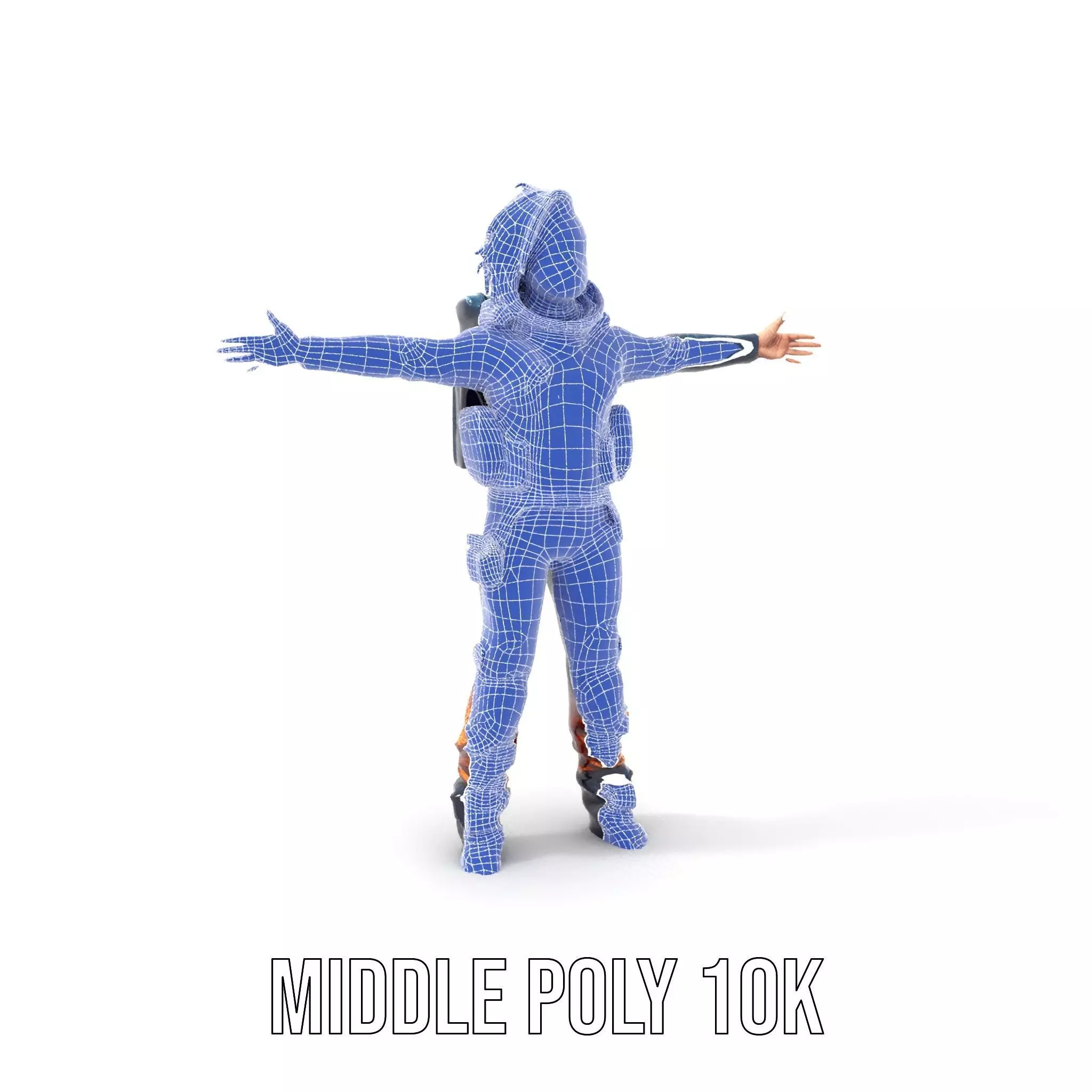 Orange Space Suit model pack Low-poly 3D model_28
