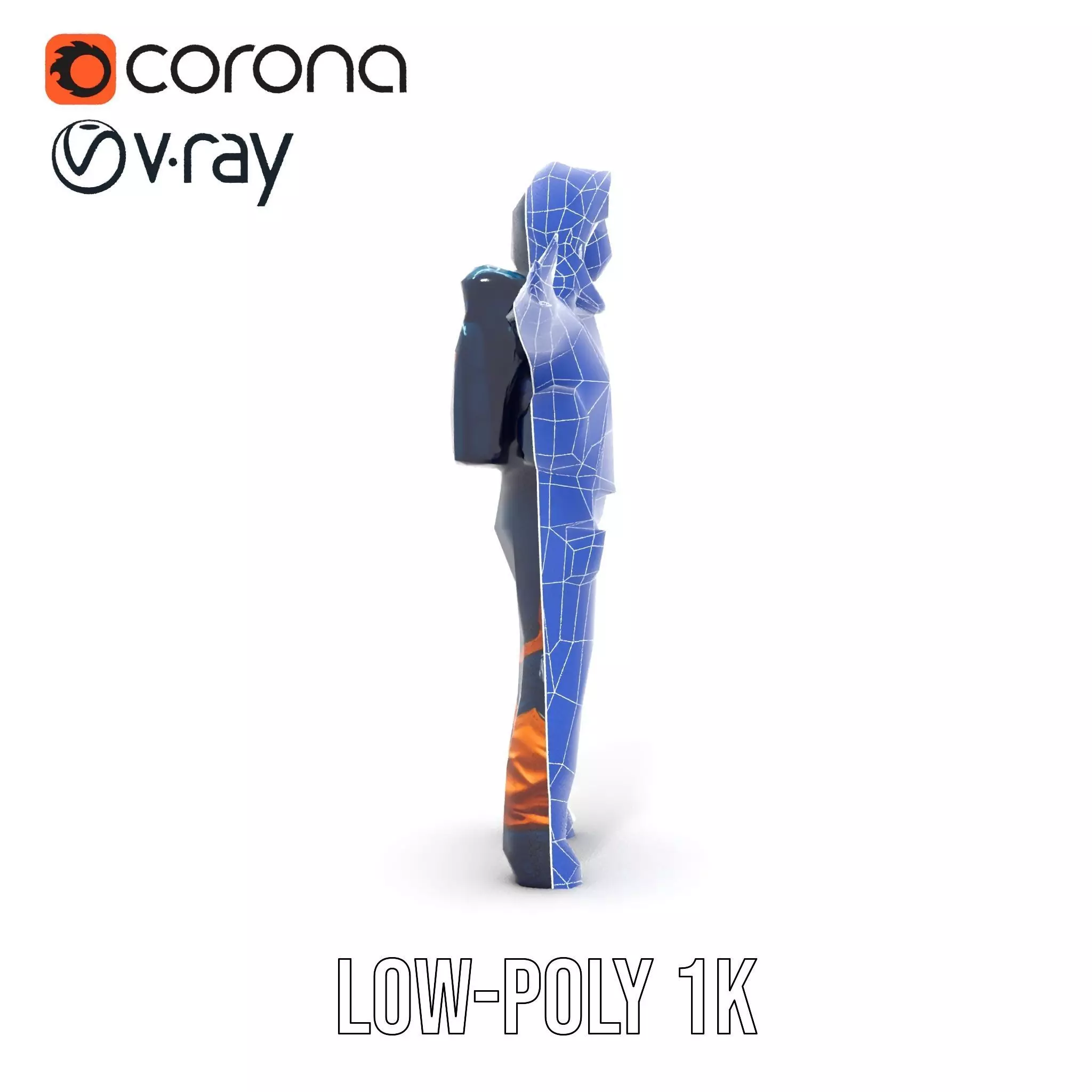 Orange Space Suit model pack Low-poly 3D model_20