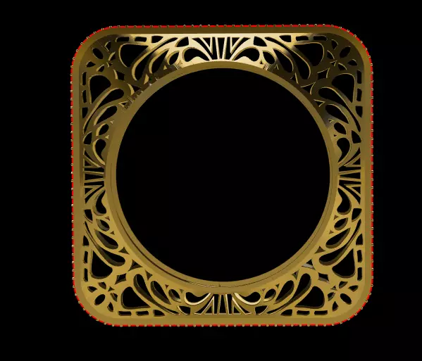 High-Detail Ornate Gold bracelet 3D Model 3D print model_7