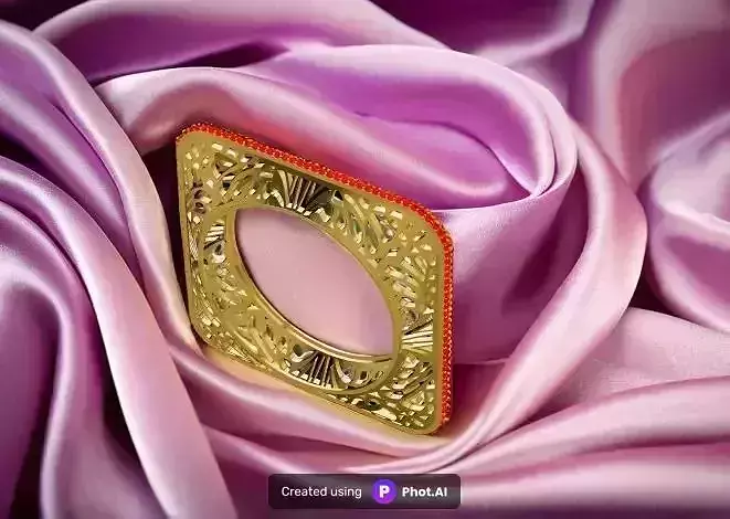 High-Detail Ornate Gold bracelet 3D Model 