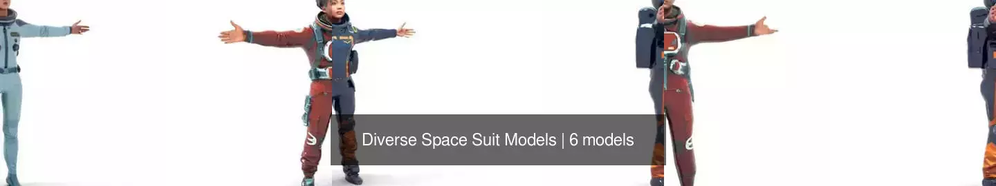 Diverse Space Suit Models 3D Model Collection_0
