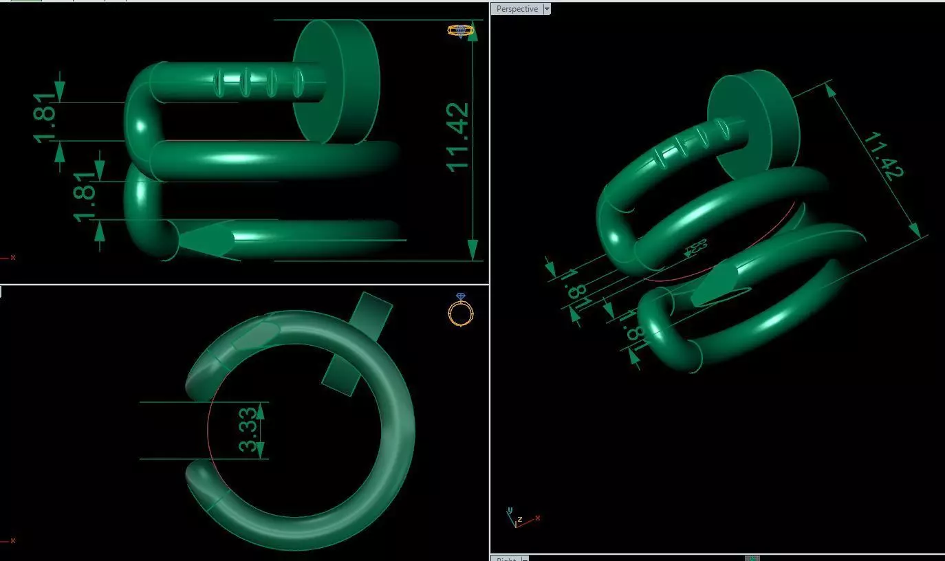 Juste un Clou ear-cuff 3D print model_1