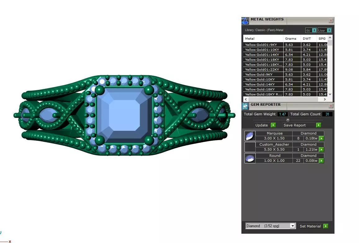 Engagement Ring 3D print model_9