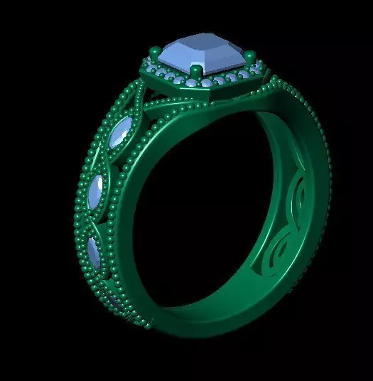 Engagement Ring 3D print model_15