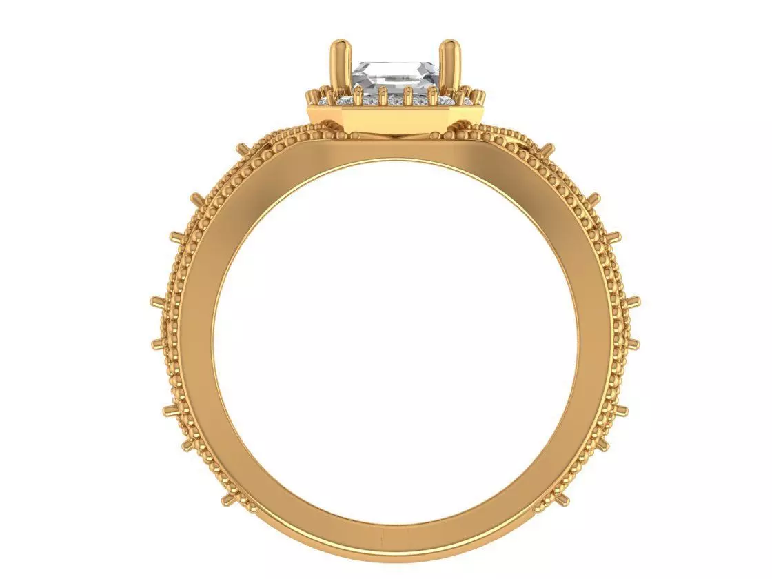 Engagement Ring 3D print model_3