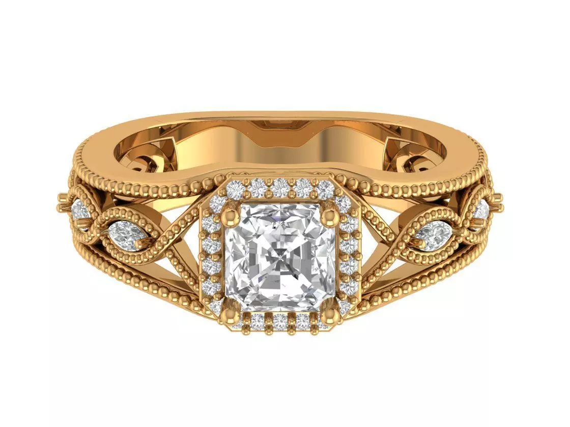 Engagement Ring 3D print model_0