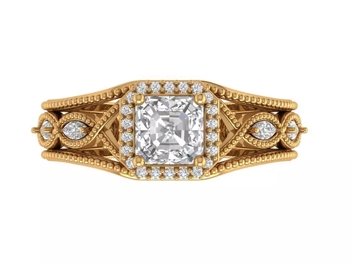 Engagement Ring 3D print model_1