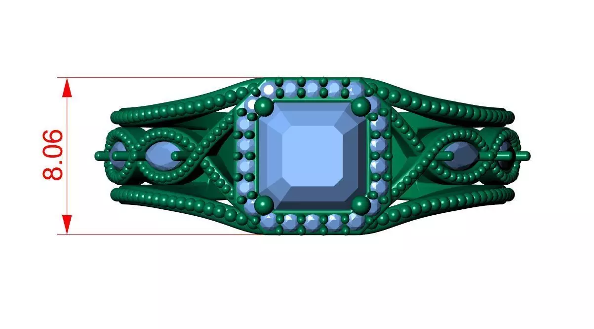 Engagement Ring 3D print model_6