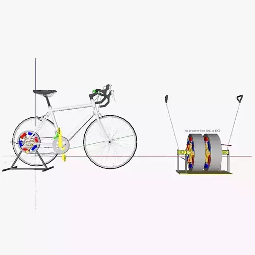 Human powered electricity generators 3D model