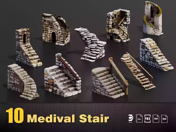 Medieval staircase collection vol 01