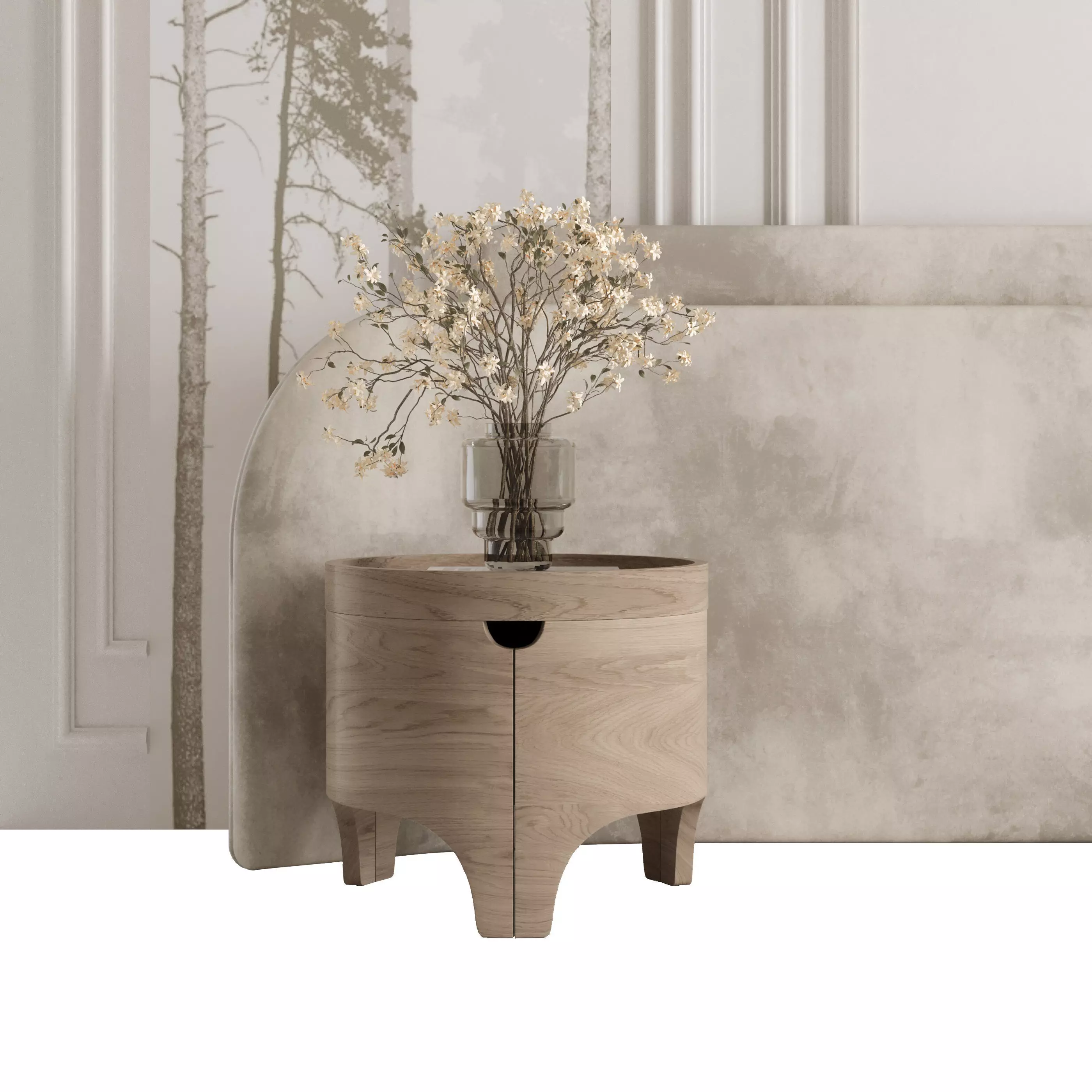 Headboard Wall Panel Composition 26 3D model_3