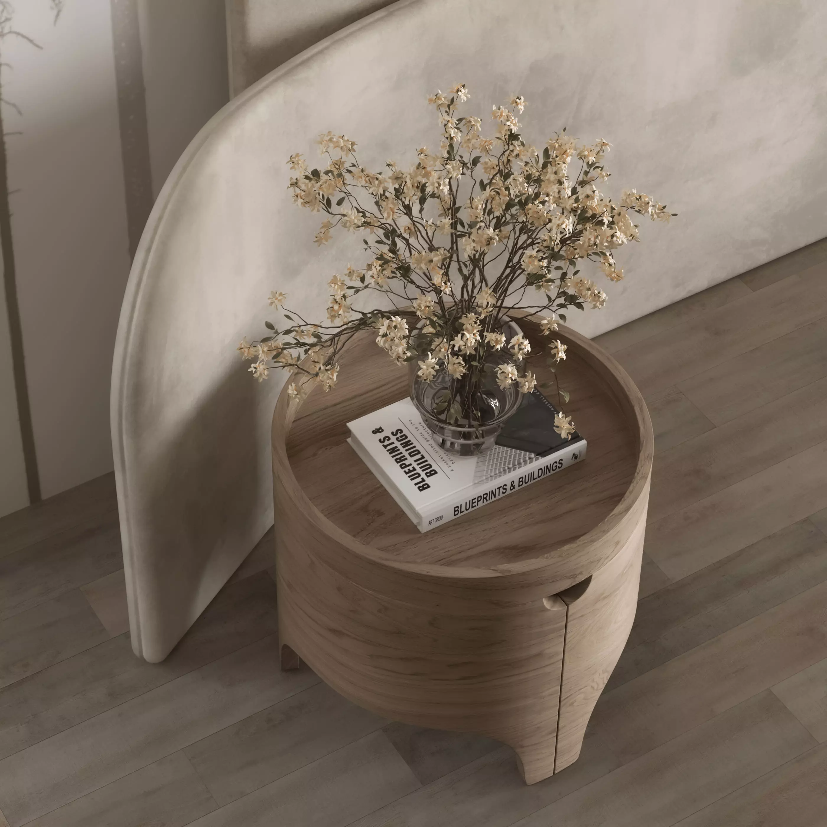 Headboard Wall Panel Composition 26 3D model_4