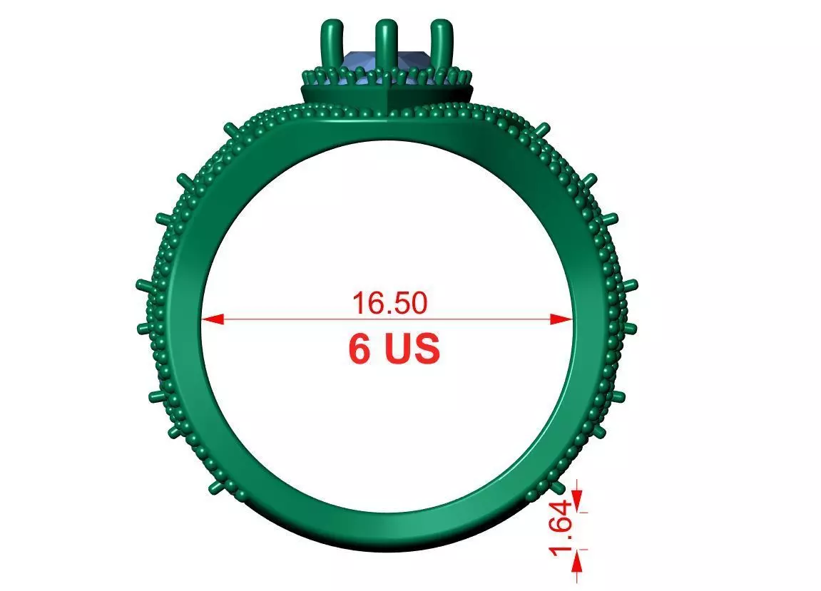 Marquise Engagement Ring 3D print model_13