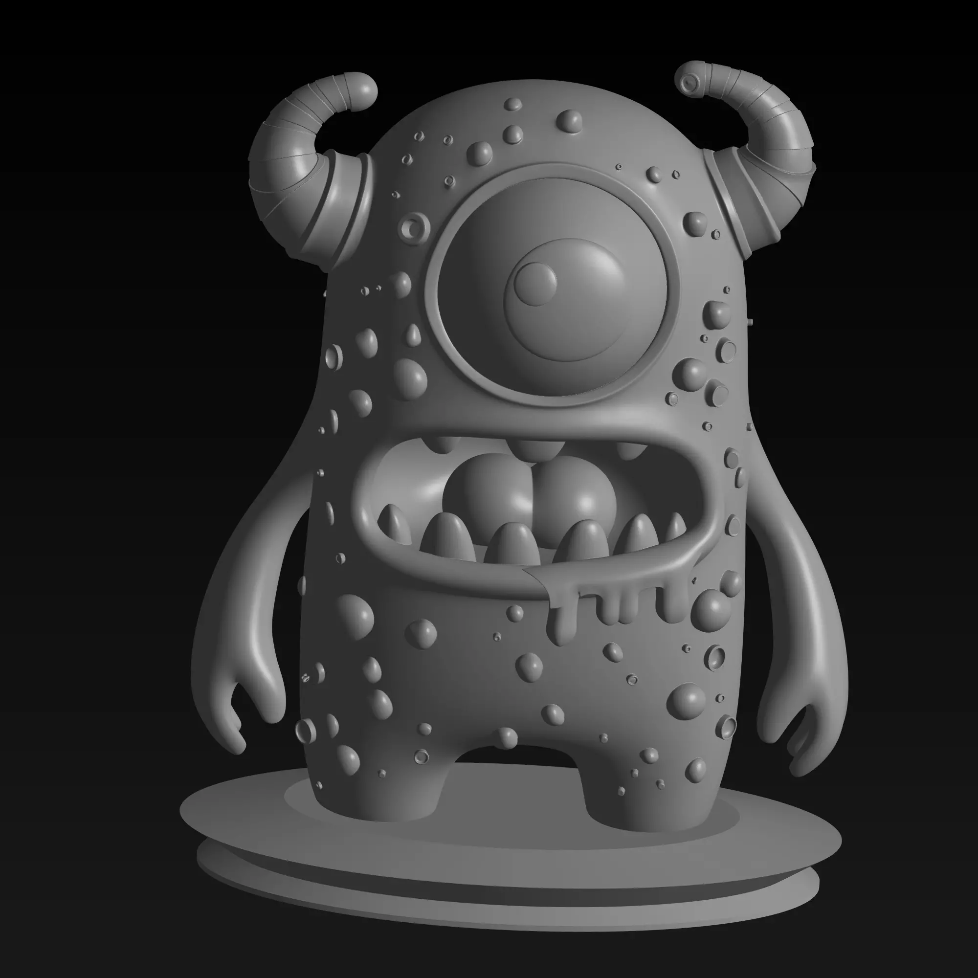 alien creature model 3D print model_4