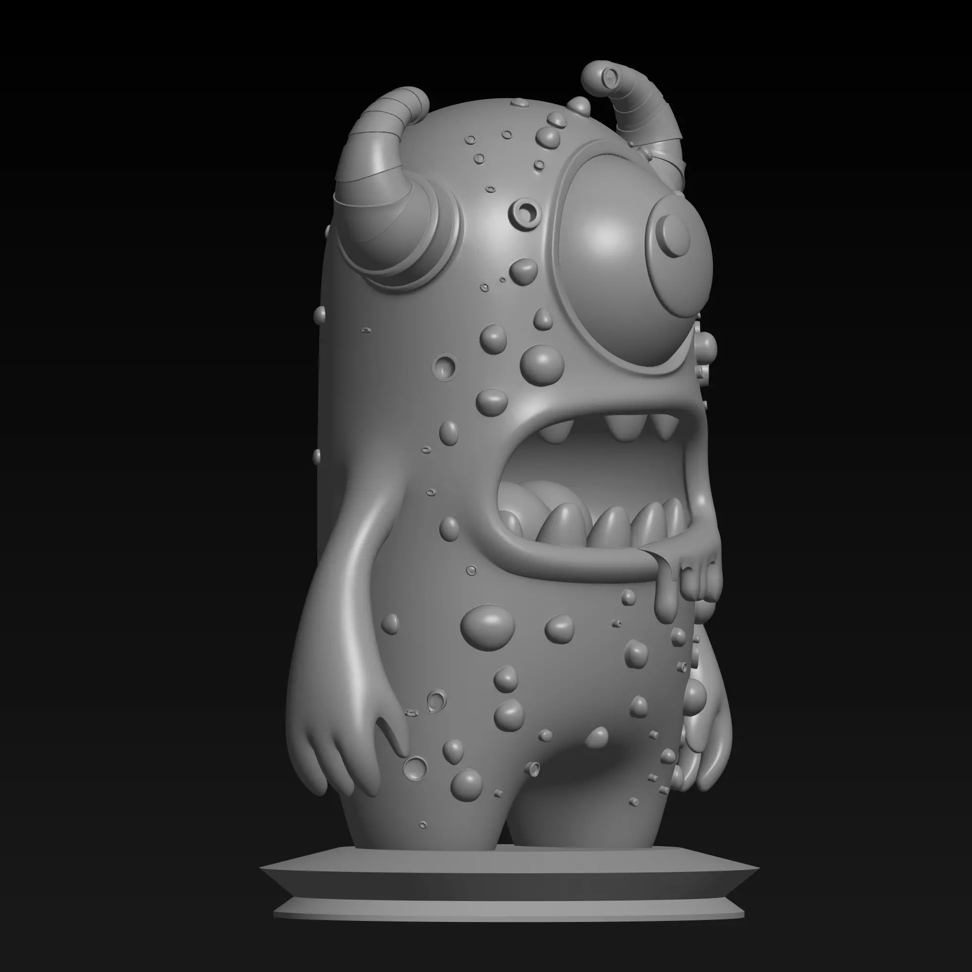 alien creature model 3D print model_3