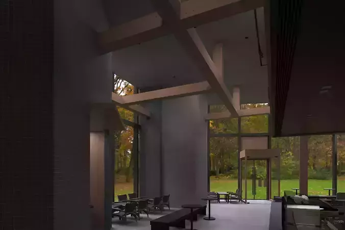Coffe Shop 07 Low-poly 3D model 5