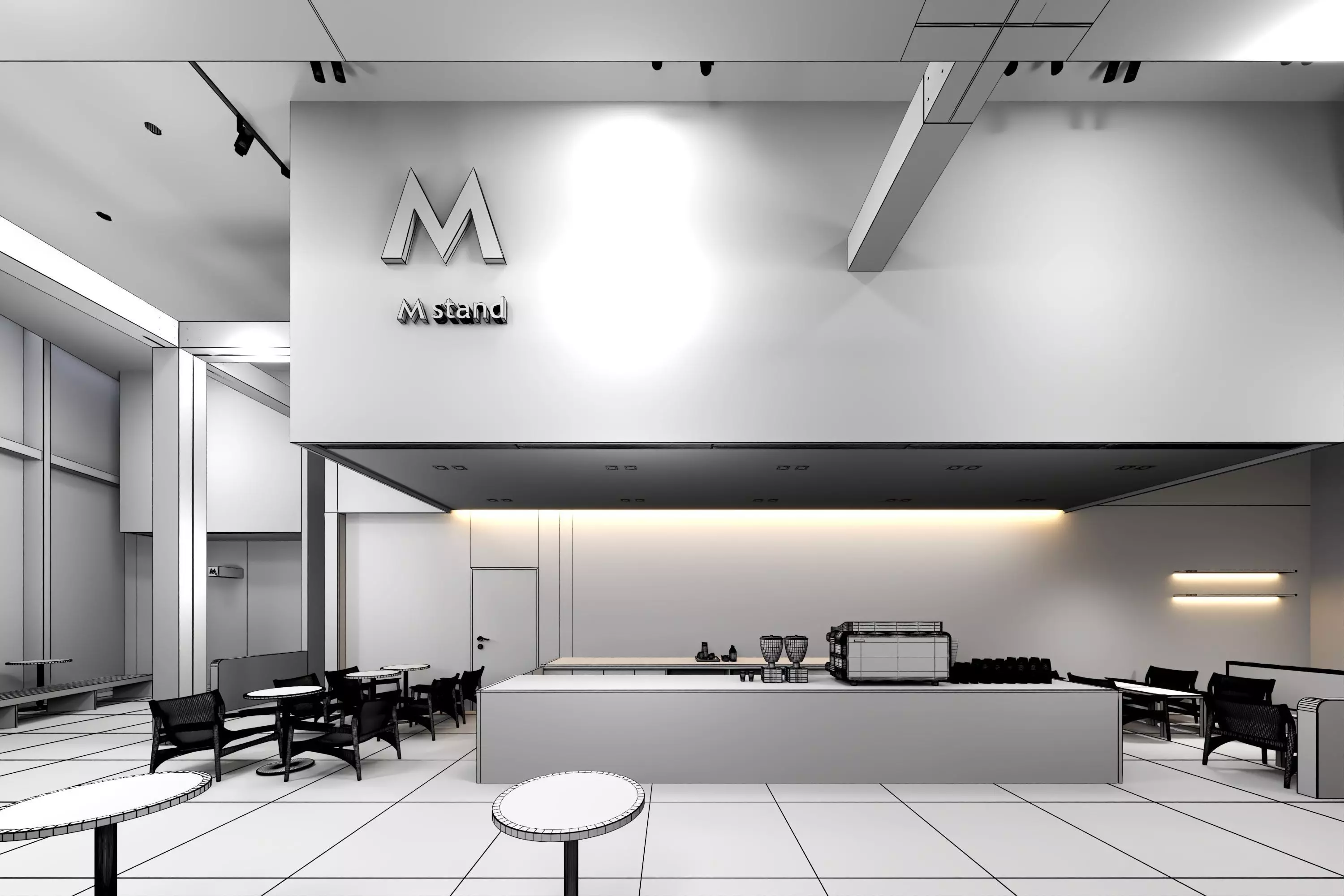 Coffe Shop 07 Low-poly 3D model_18