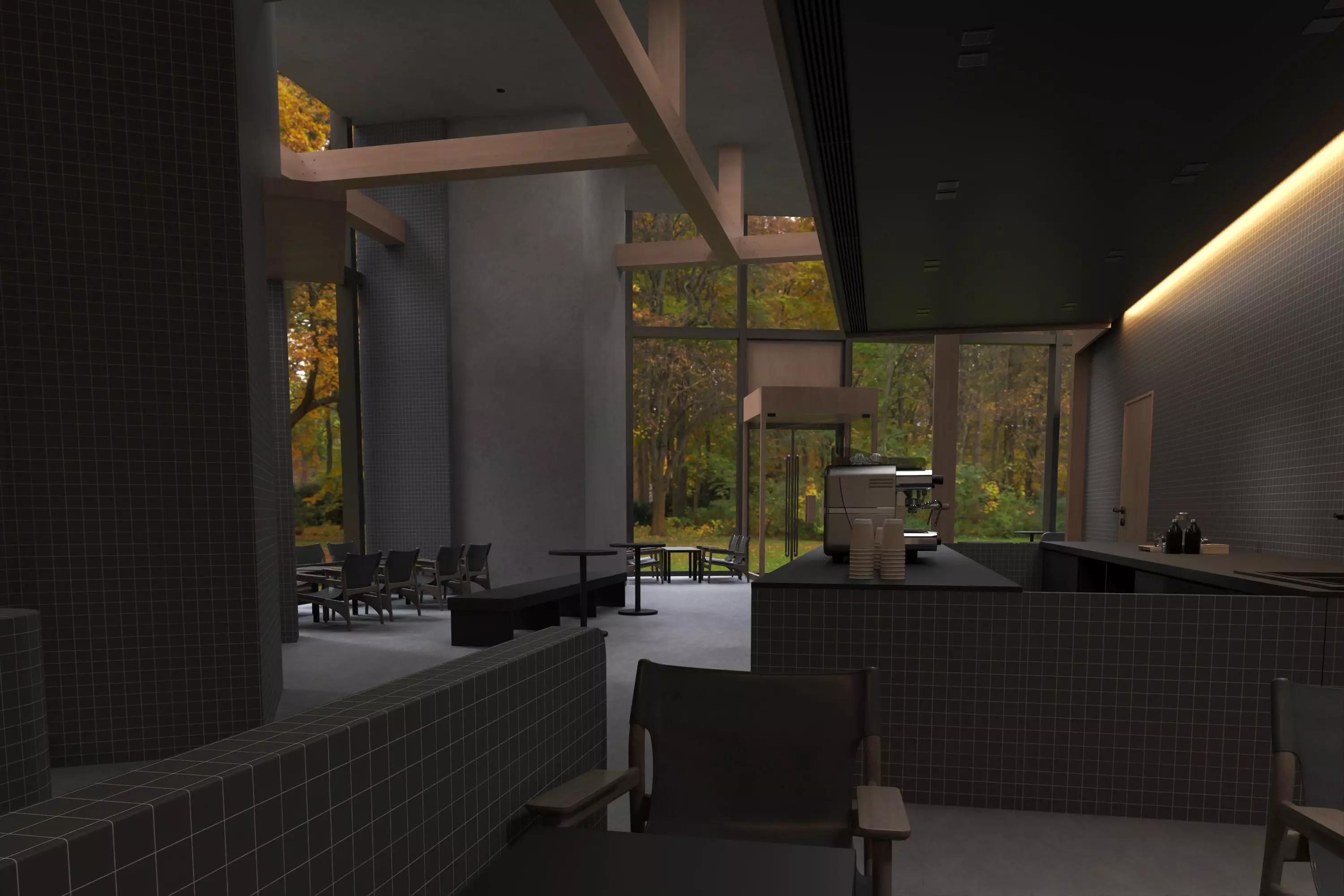 Coffe Shop 07 Low-poly 3D model_11