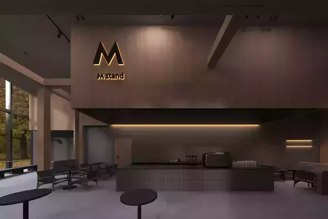 Coffe Shop 07 Low-poly 3D model 4