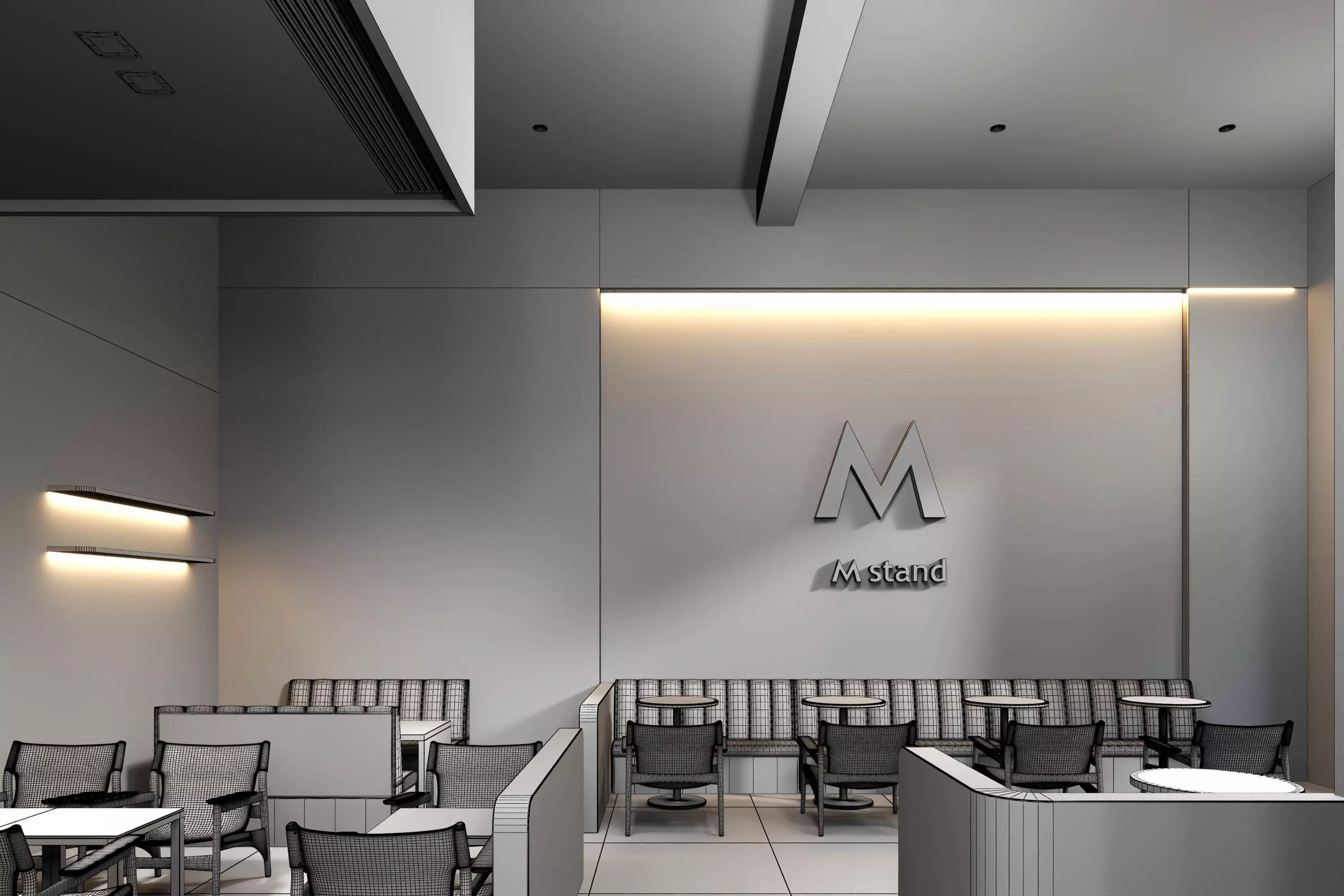 Coffe Shop 07 Low-poly 3D model_19