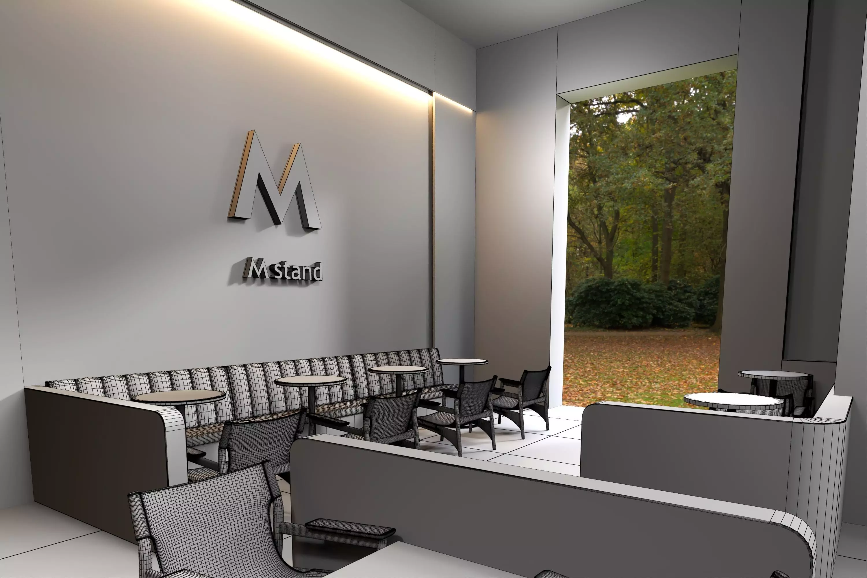 Coffe Shop 07 Low-poly 3D model_17