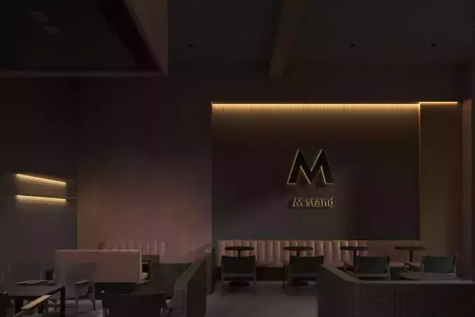 Coffe Shop 07 Low-poly 3D model 7
