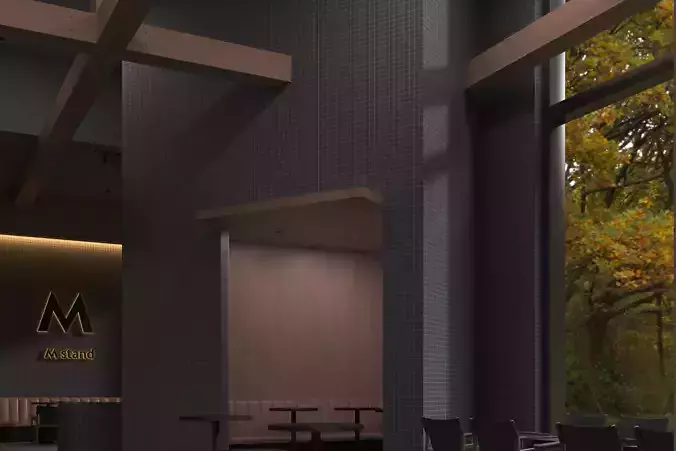 Coffe Shop 07 Low-poly 3D model 3