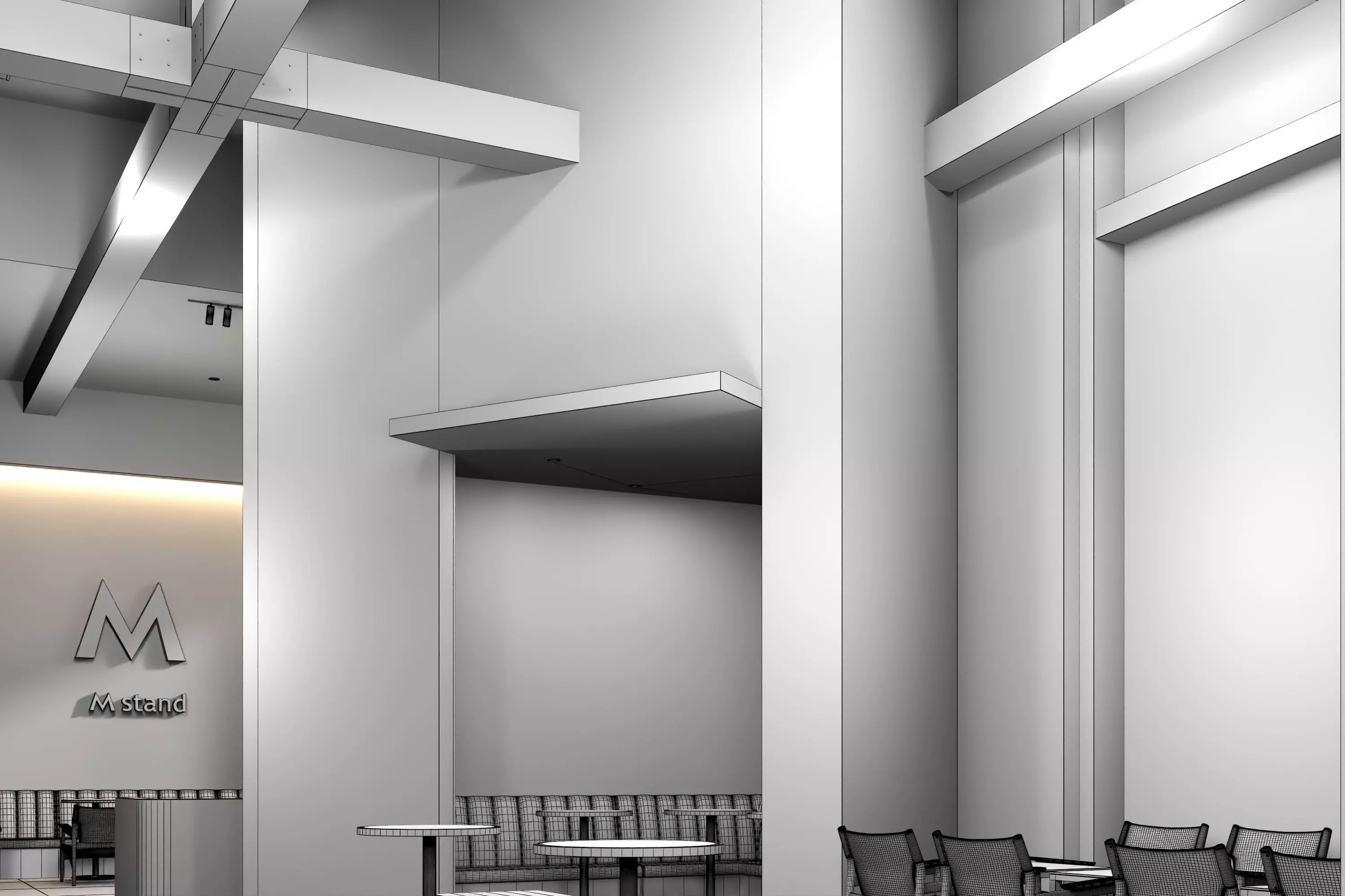 Coffe Shop 07 Low-poly 3D model_13