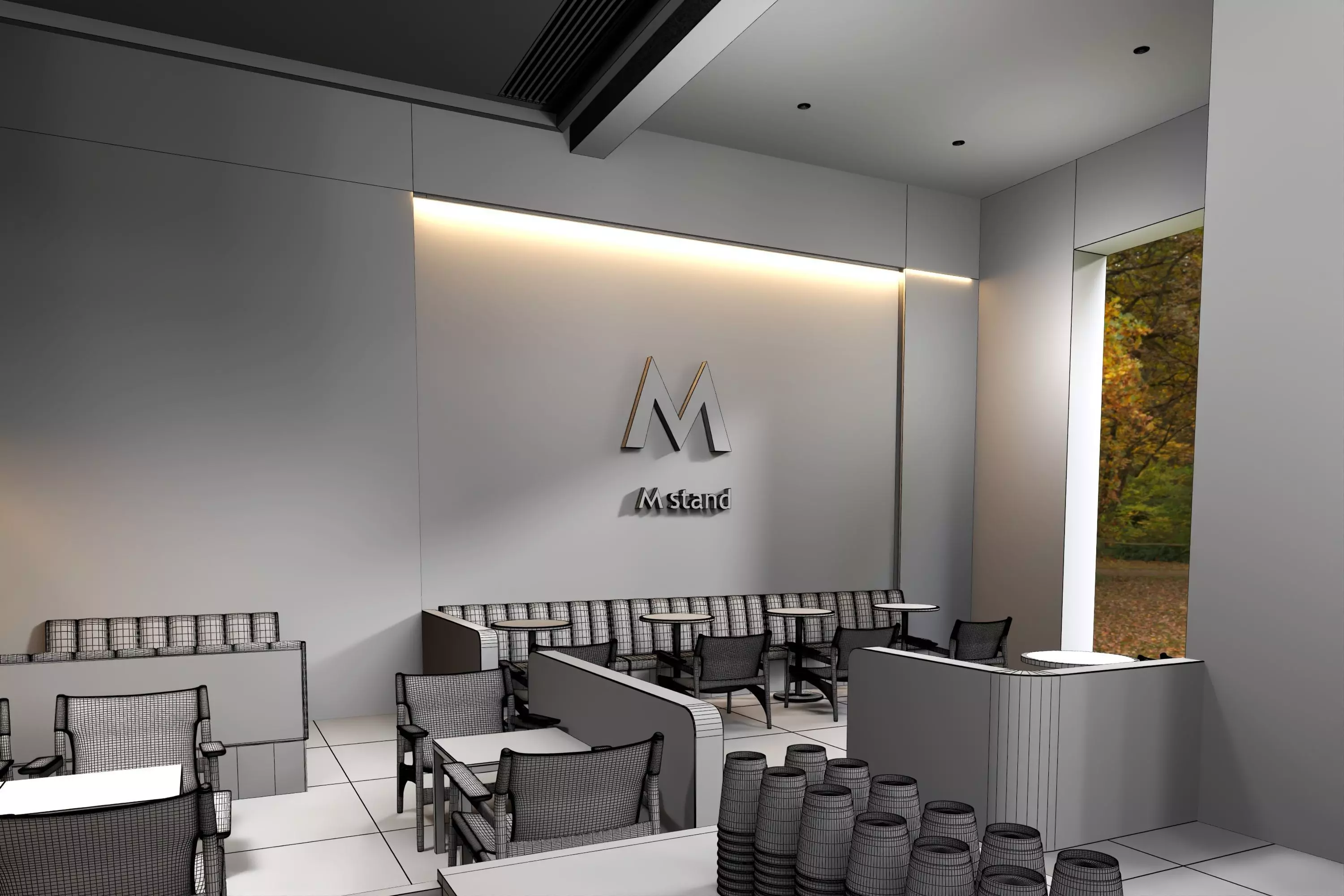 Coffe Shop 07 Low-poly 3D model_24