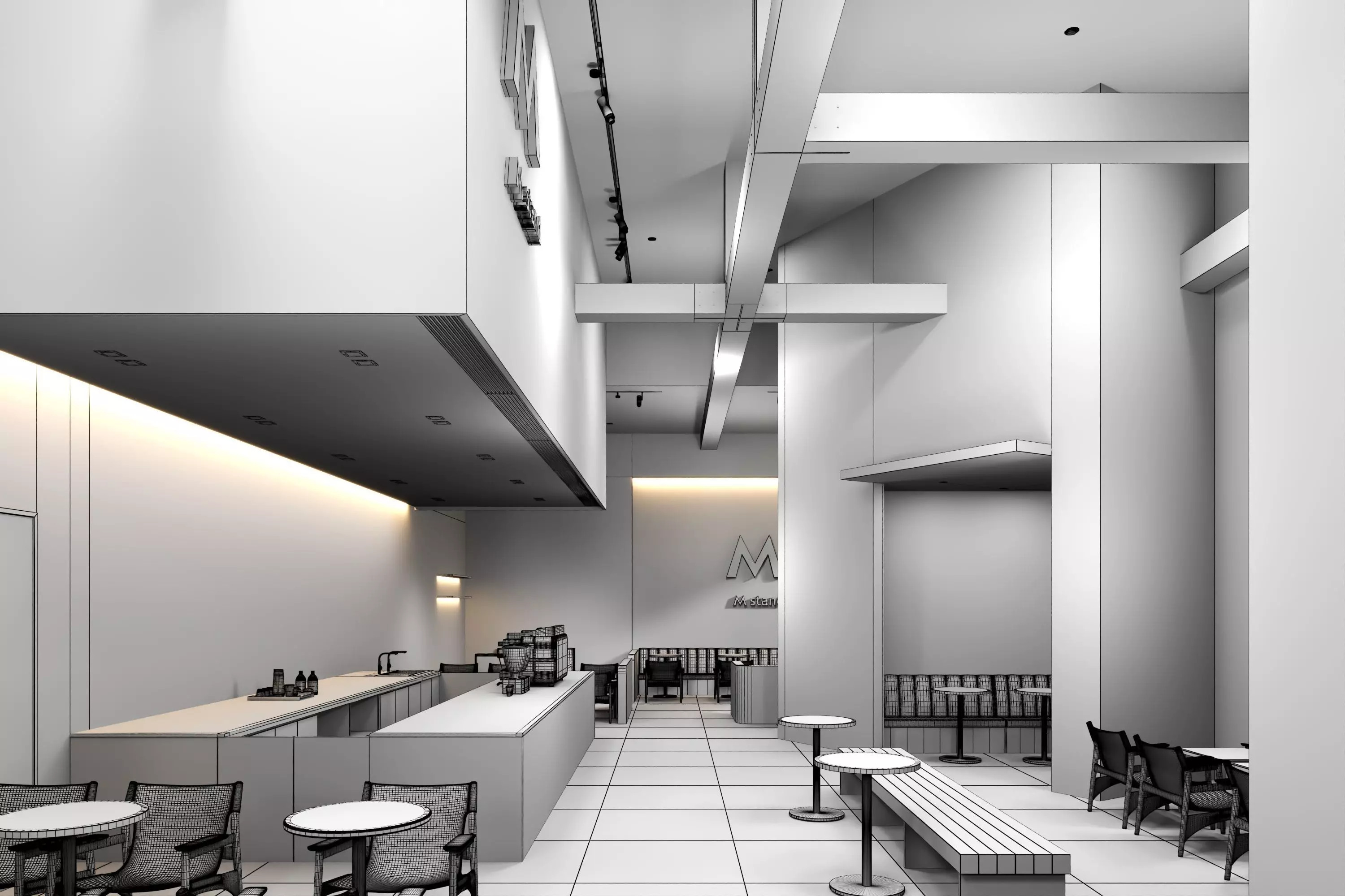 Coffe Shop 07 Low-poly 3D model_14