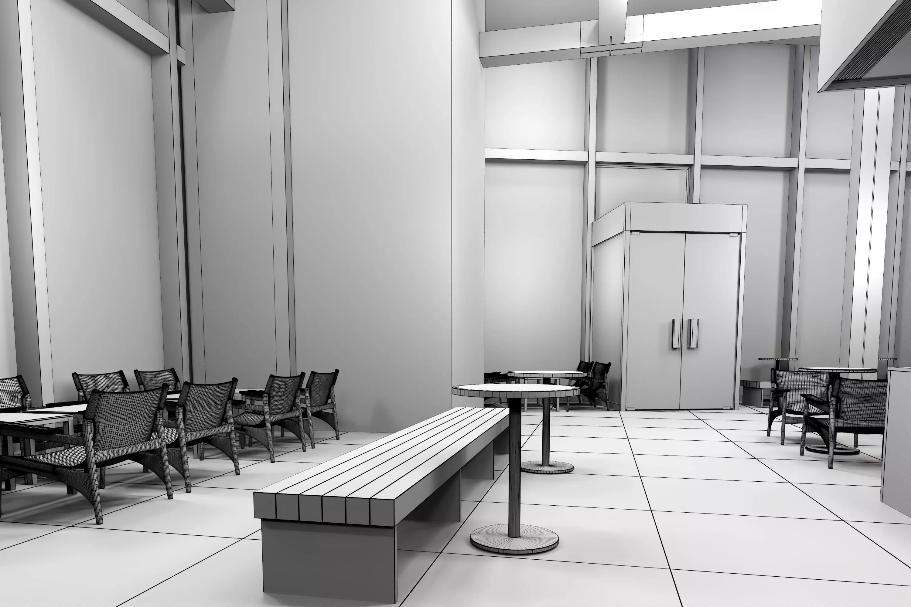 Coffe Shop 07 Low-poly 3D model_23