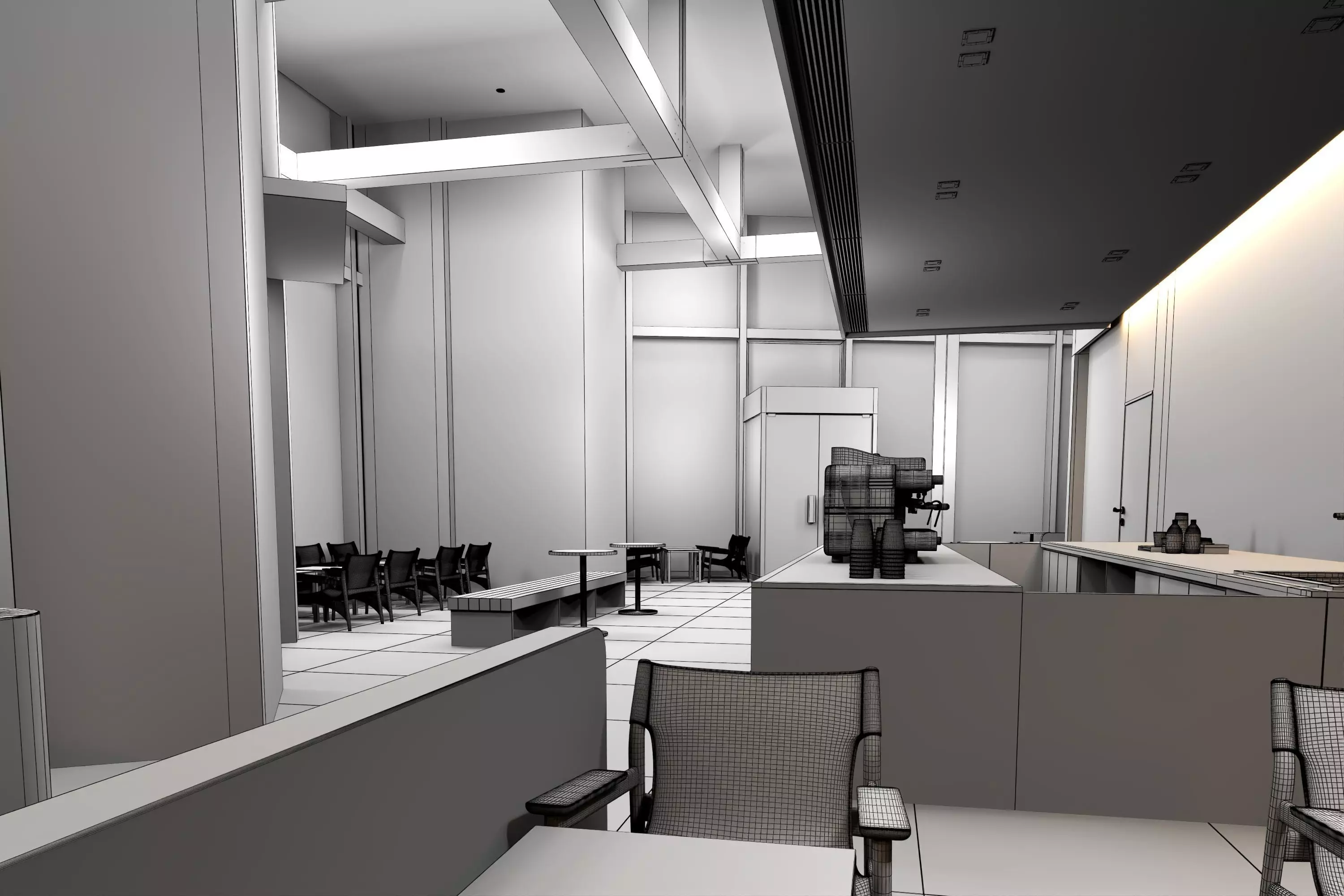 Coffe Shop 07 Low-poly 3D model_25