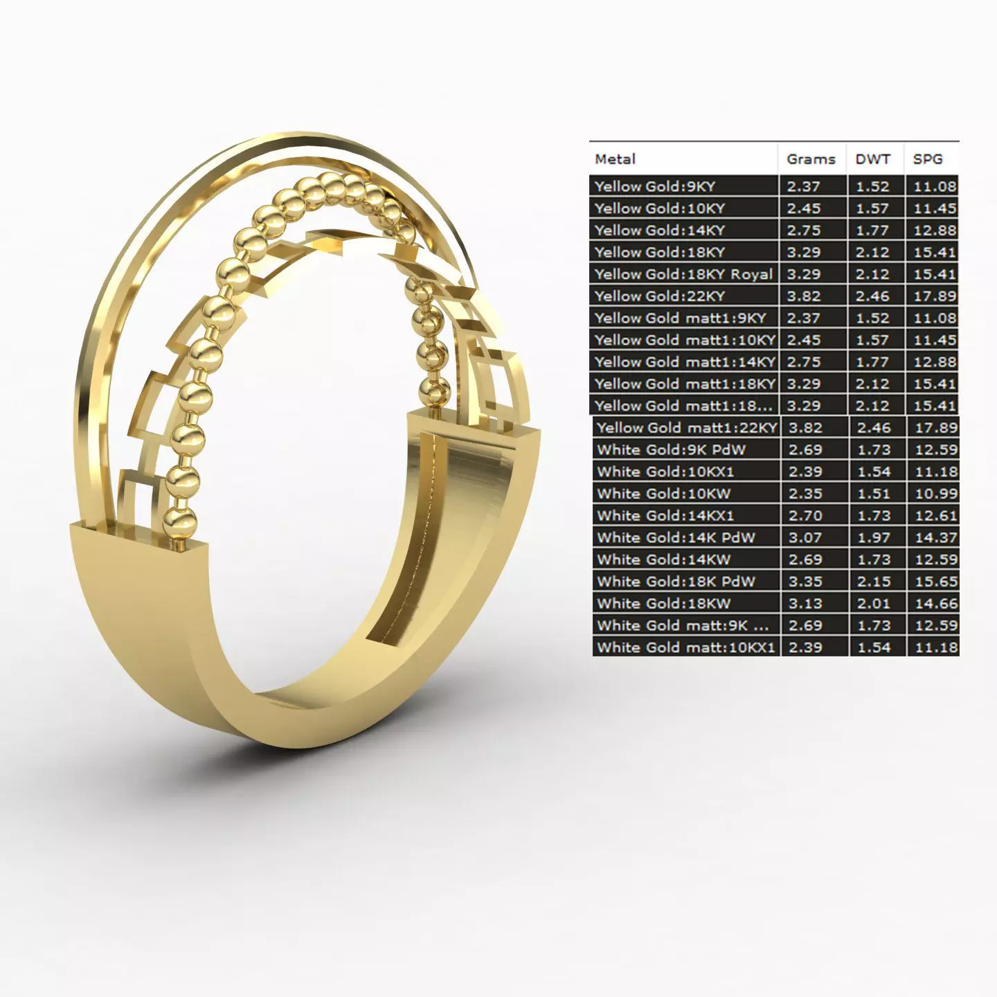 CrossOver ring 01 3D print model_10