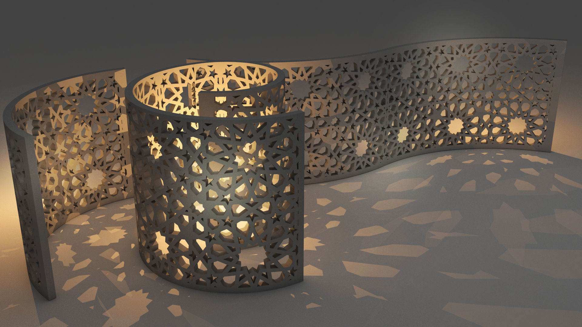 Decorative Wall 3D model_2