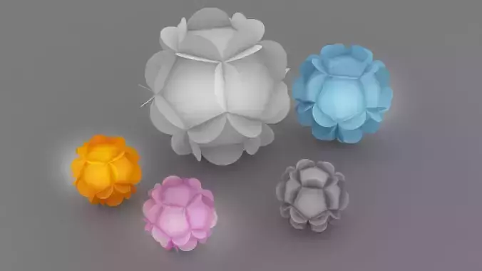 origami flower 2 3D model
