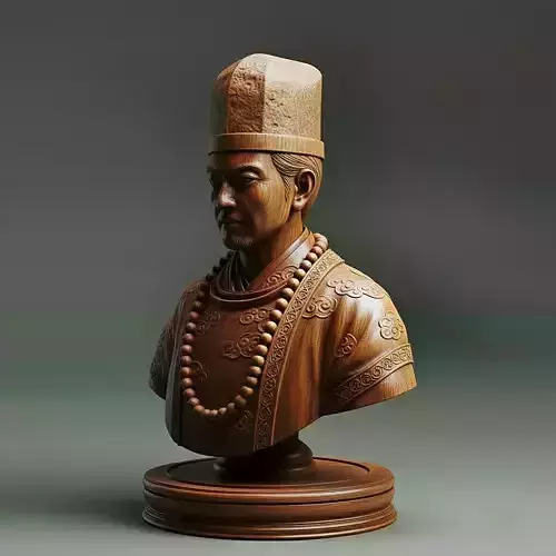 Medieval Japanese Monk Chess Piece 