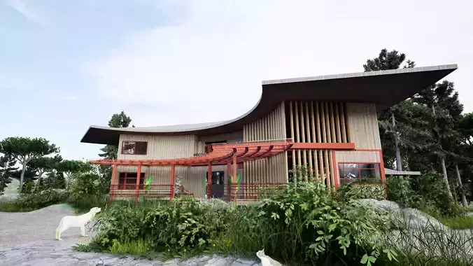 Low Poly Farm House 3D model 3D model 4