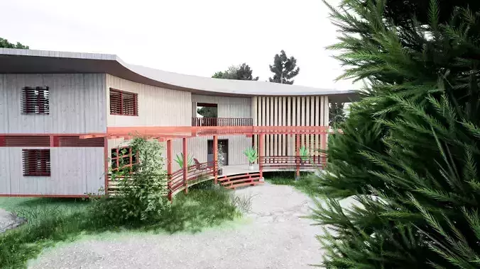 Low Poly Farm House 3D model 3D model 6