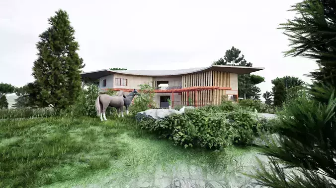 Low Poly Farm House 3D model 3D model 2