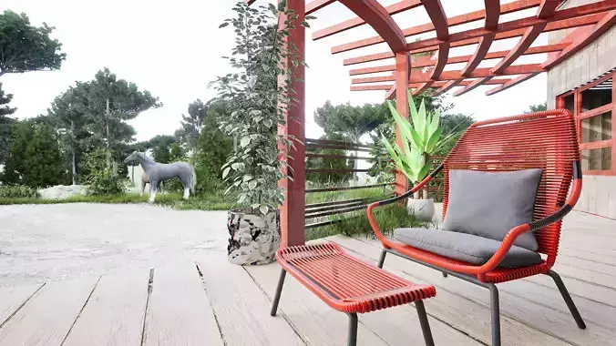 Low Poly Farm House 3D model 3D model 3