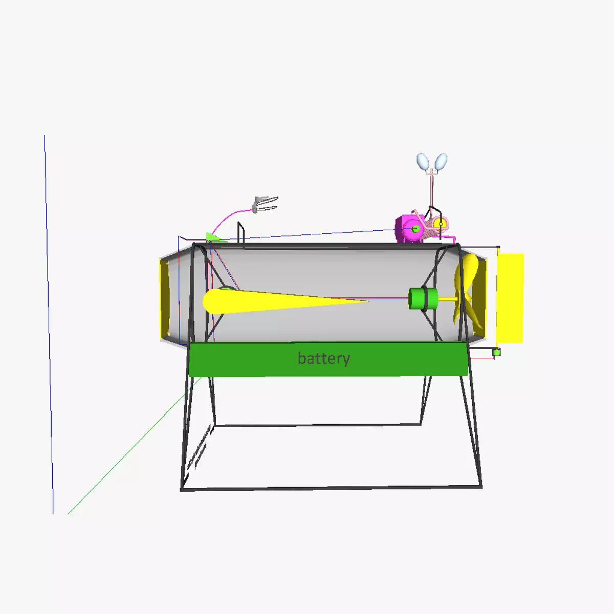 PCBU device with wires 3D model