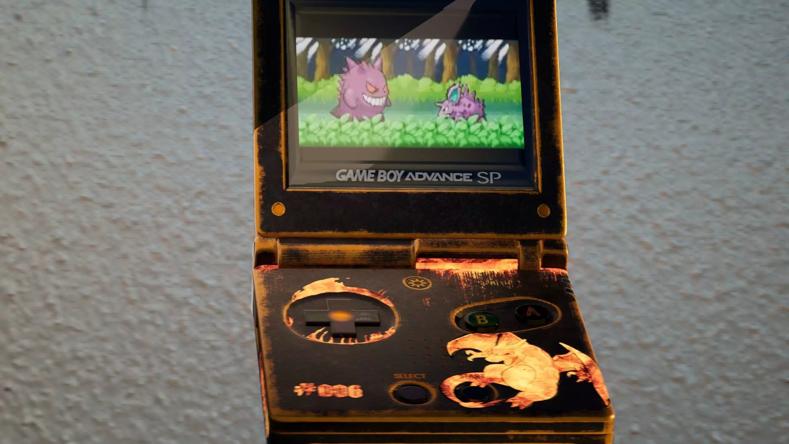 Gameboy advance Charizard theme 3D model_10