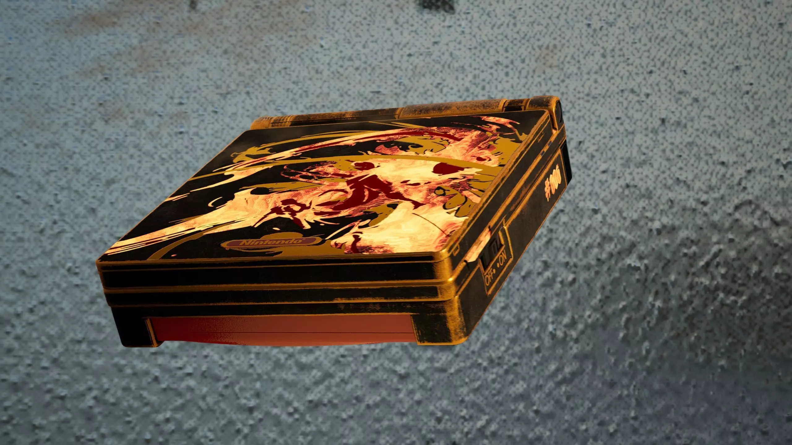 Gameboy advance Charizard theme 3D model_2