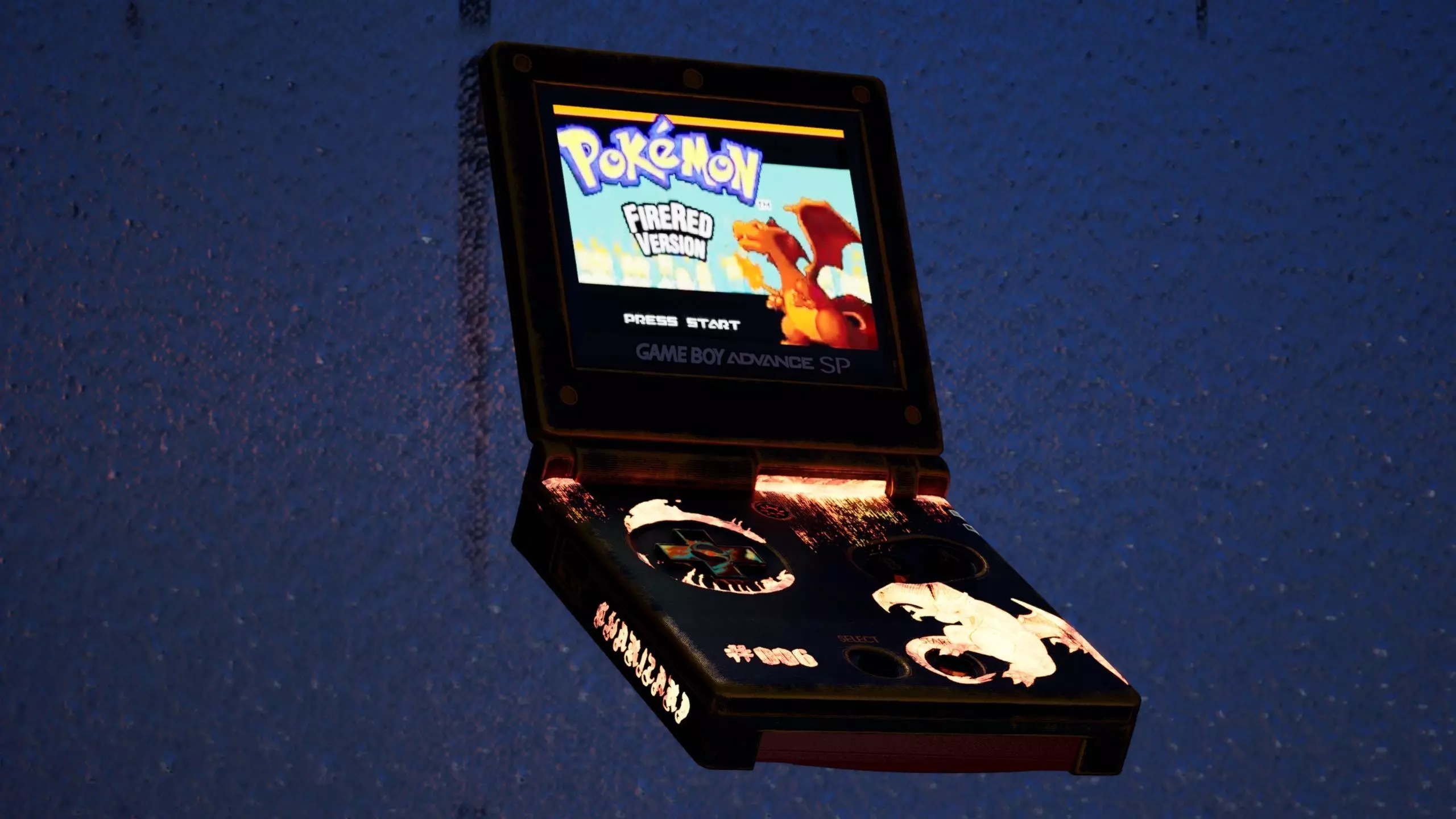 Gameboy advance Charizard theme 3D model_13