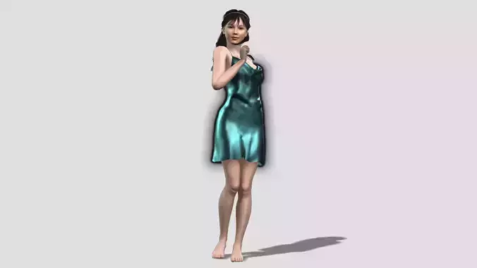 Realistic Woman Character Model for Games and Animation